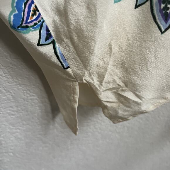 JOHNNY WAS NEW Sz 1X Ruched Sleeve Blouse Ruta Print Top Boho Silk Paisley - Picture 8 of 10